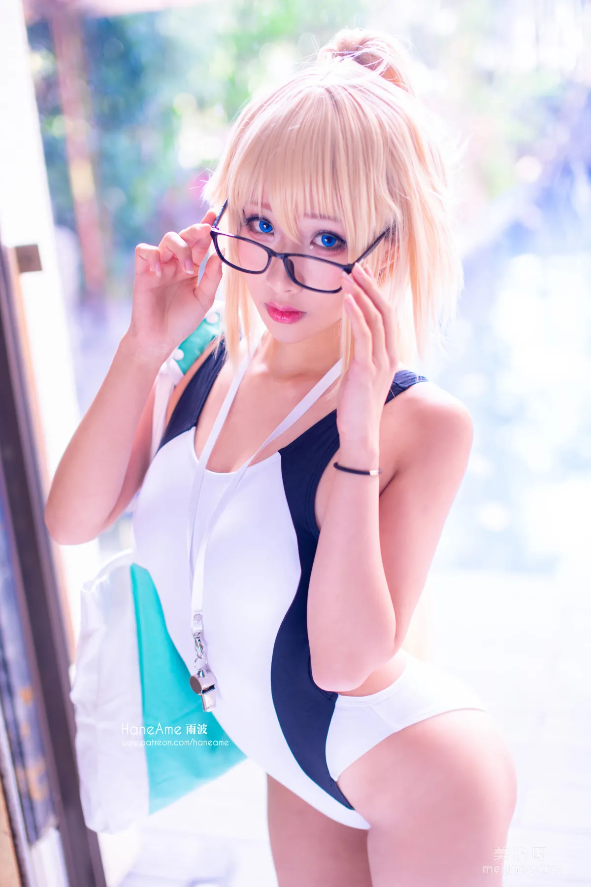 [COS Welfare] Yubo HaneAme, White Zhen Swimsuit photo 9