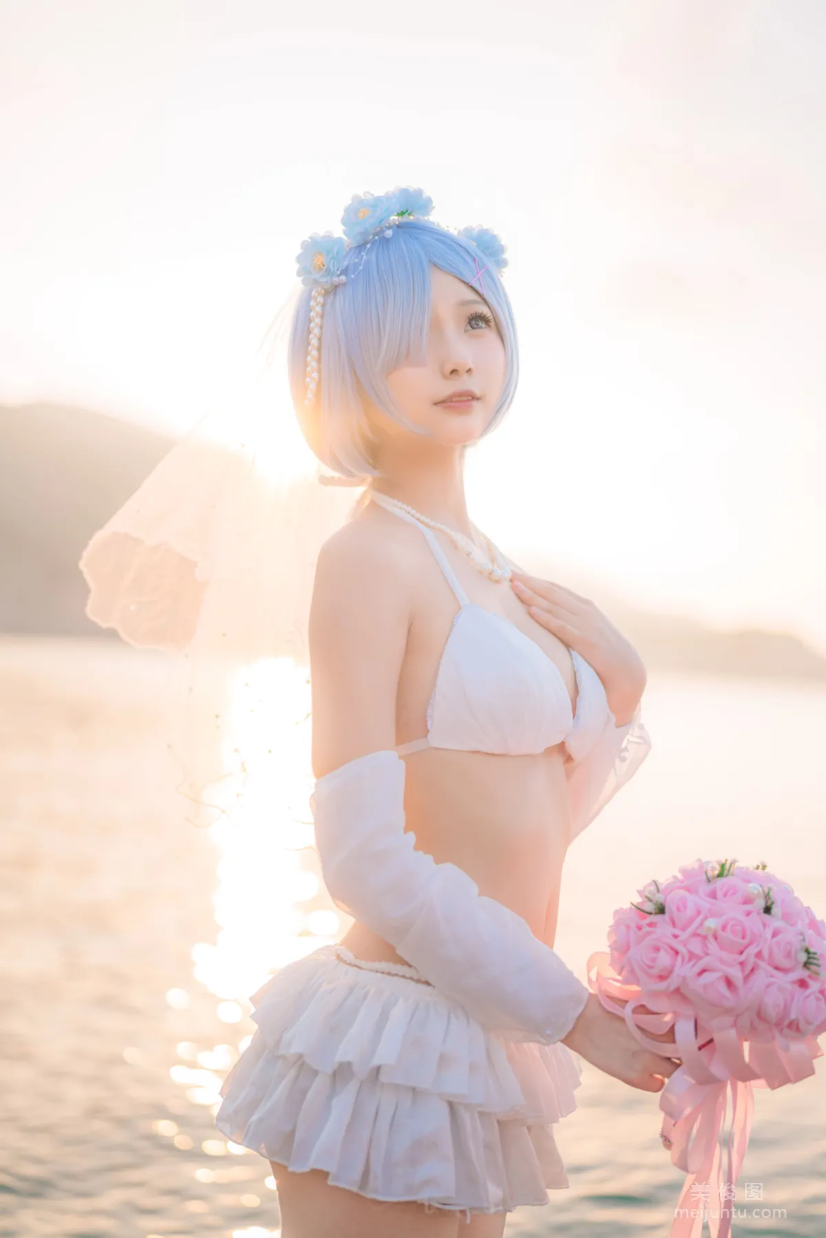 [COS Welfare] Cheng Zimiao - Rem Seaside Wedding Dress Bride photo 11