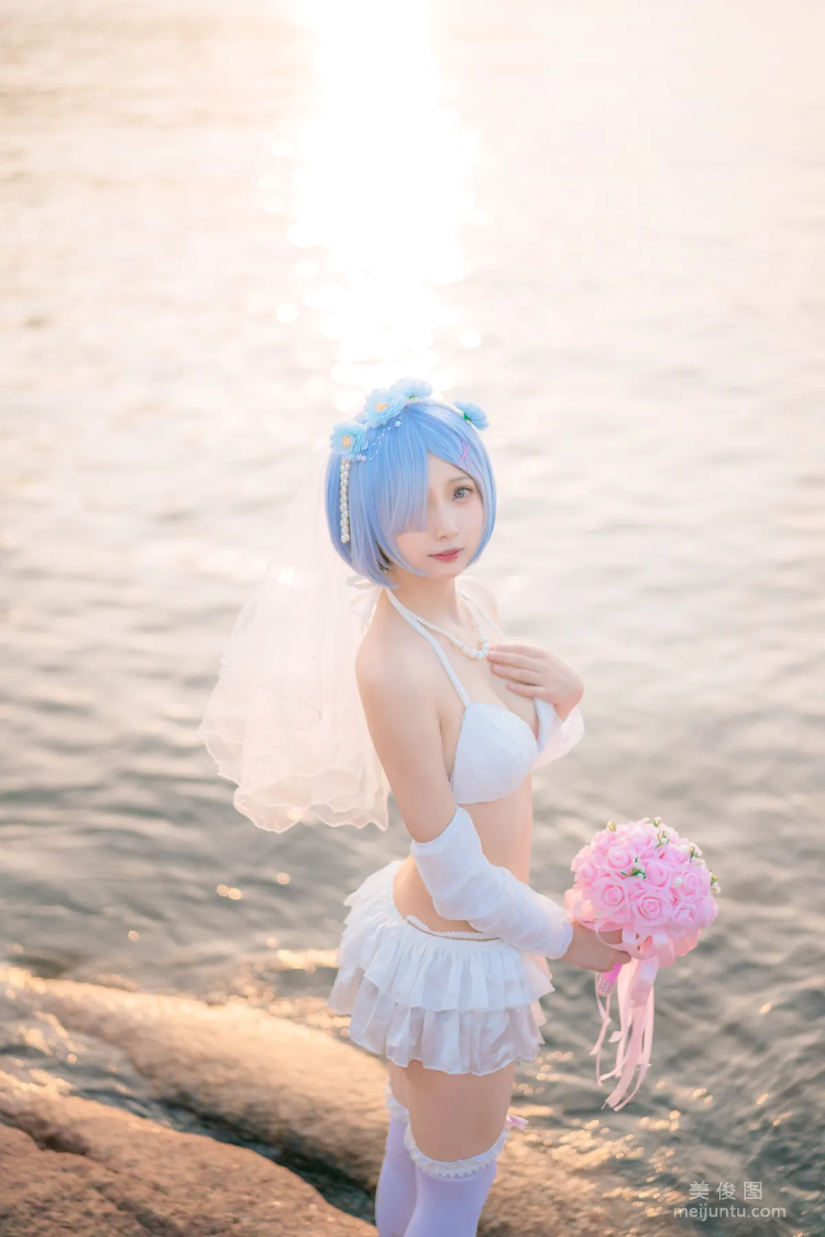 [COS Welfare] Cheng Zimiao - Rem Seaside Wedding Dress Bride photo 10