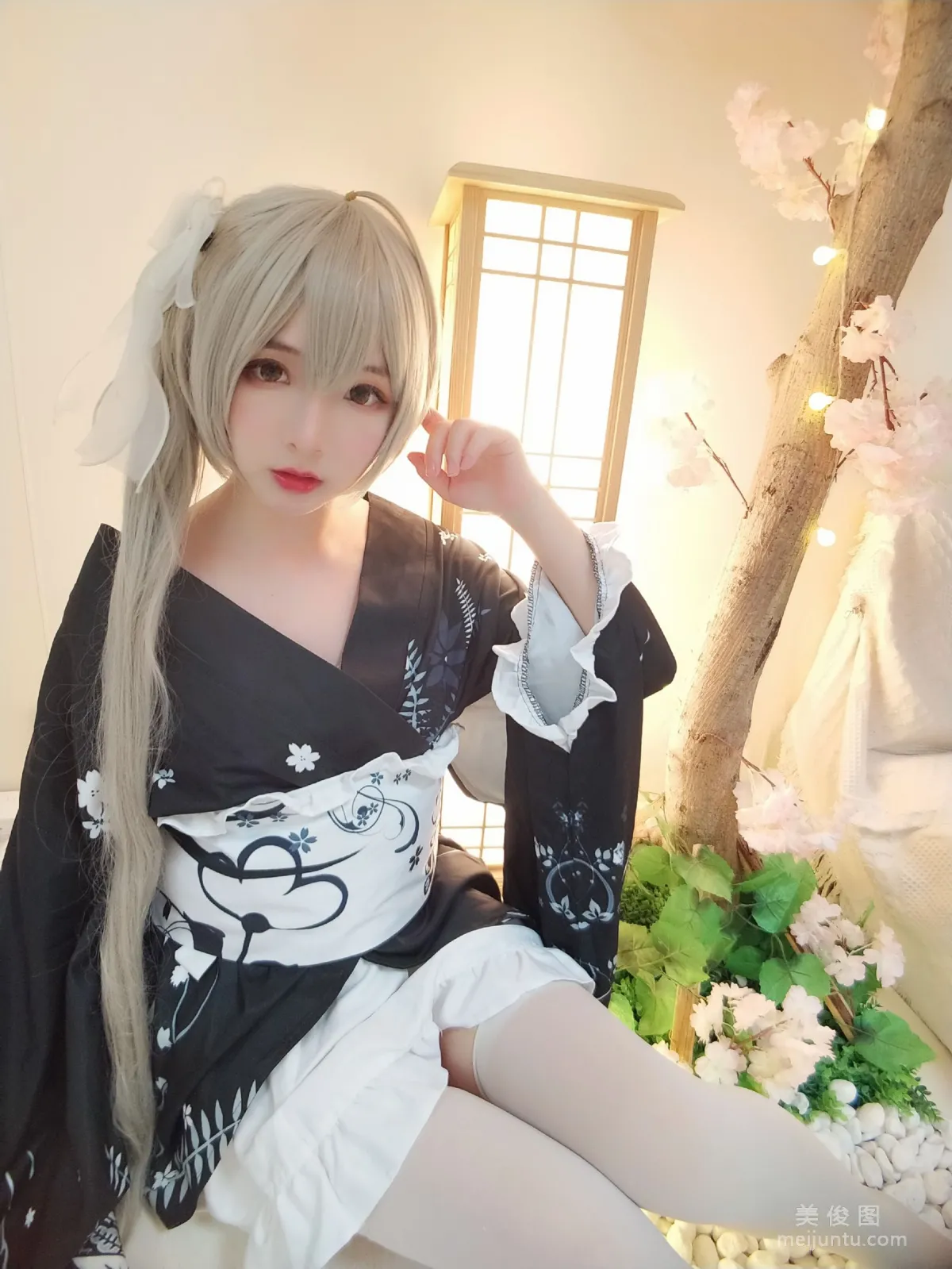 [Cos Welfare] Guchuan kagura - Qiongmei Kimono photo 8