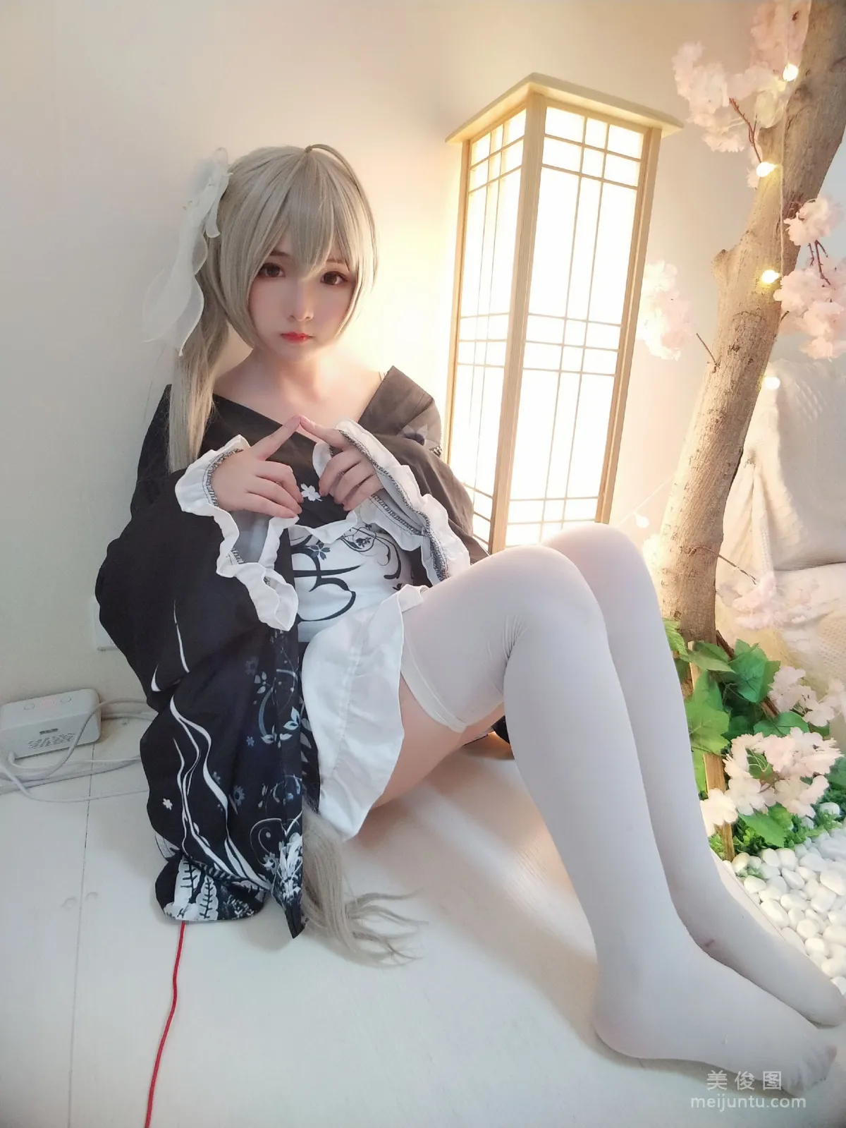 [Cos Welfare] Guchuan kagura - Qiongmei Kimono photo 14