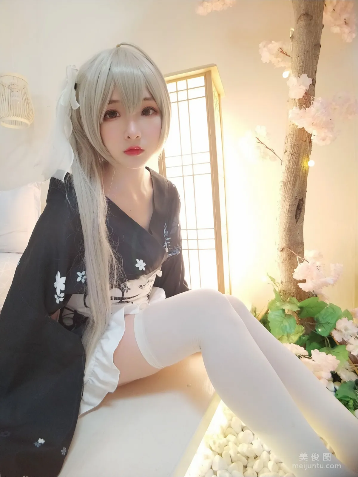 [Cos Welfare] Guchuan kagura - Qiongmei Kimono photo 19