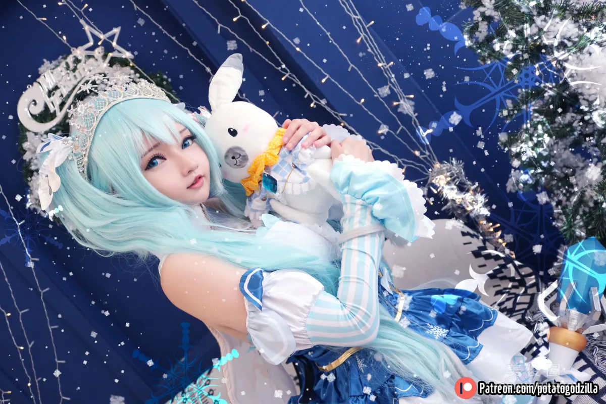 Coser Girl Potato Godzilla - Snow Miku photo 7