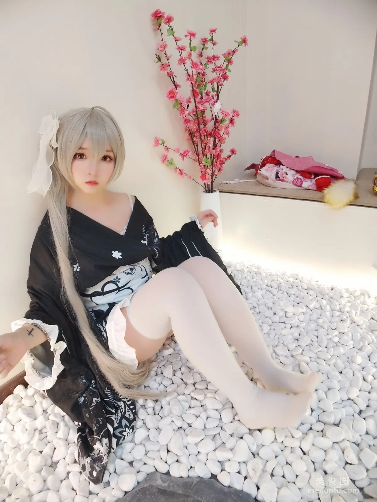 [Cos Welfare] Guchuan kagura - Qiongmei Kimono photo 26