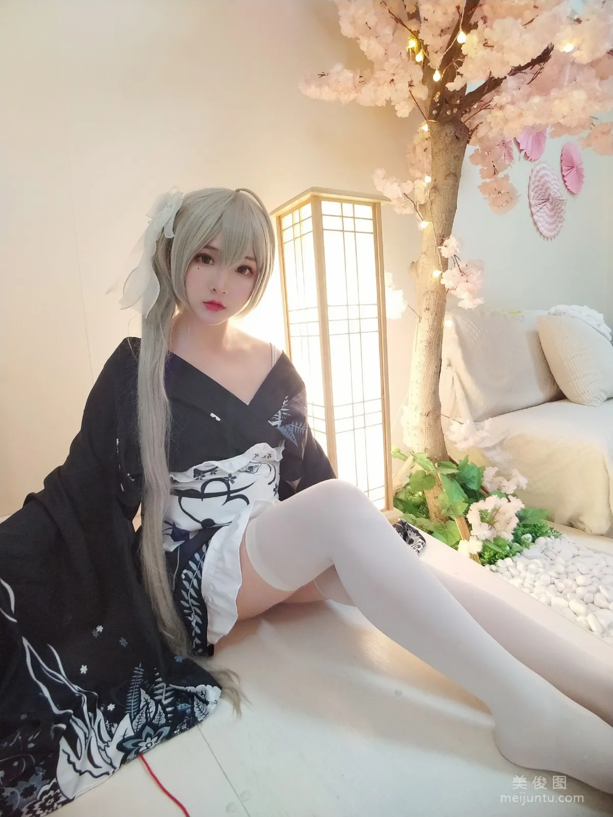 [Cos Welfare] Guchuan kagura - Qiongmei Kimono photo 17