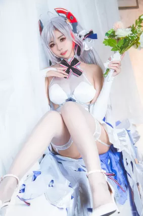 微博妹子Momoko葵葵 - 欧根之花嫁 写真套图