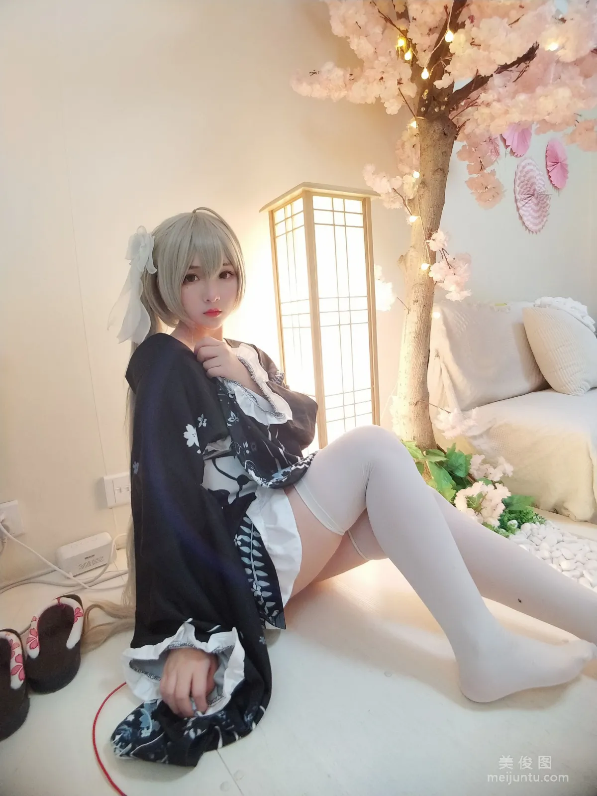 [Cos Welfare] Guchuan kagura - Qiongmei Kimono photo 23