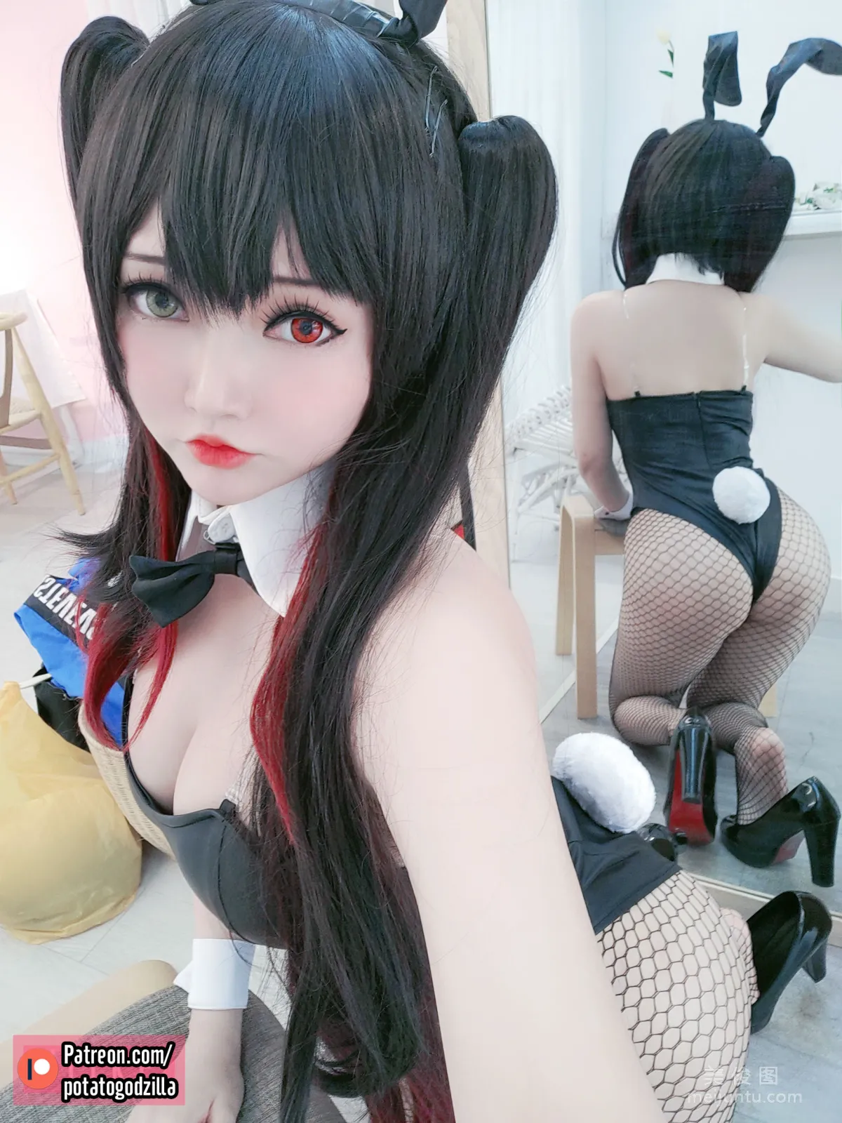 [COS福利] Potato Godzilla - Kurumi Tokisaki Bunny Girl29