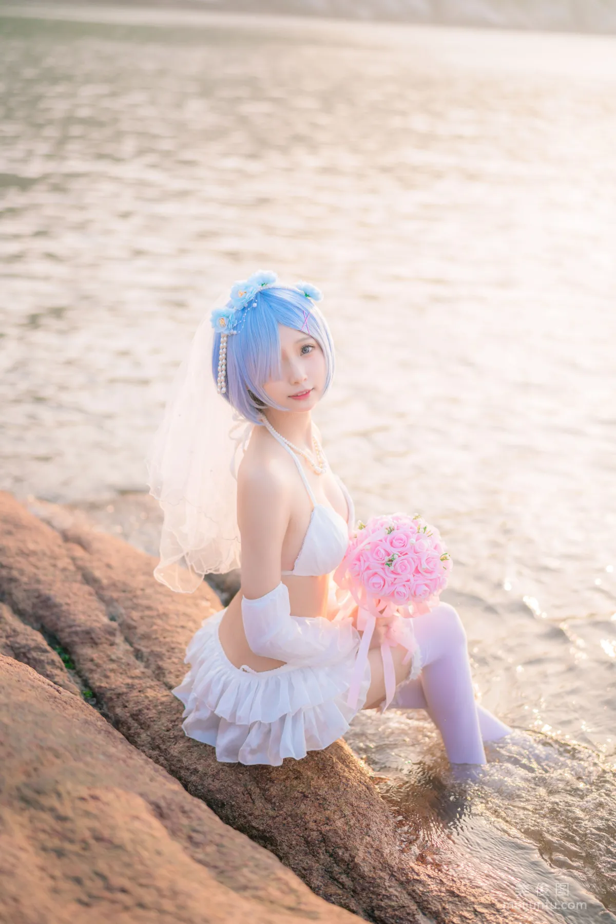 [COS Welfare] Cheng Zimiao - Rem Seaside Wedding Dress Bride photo 8
