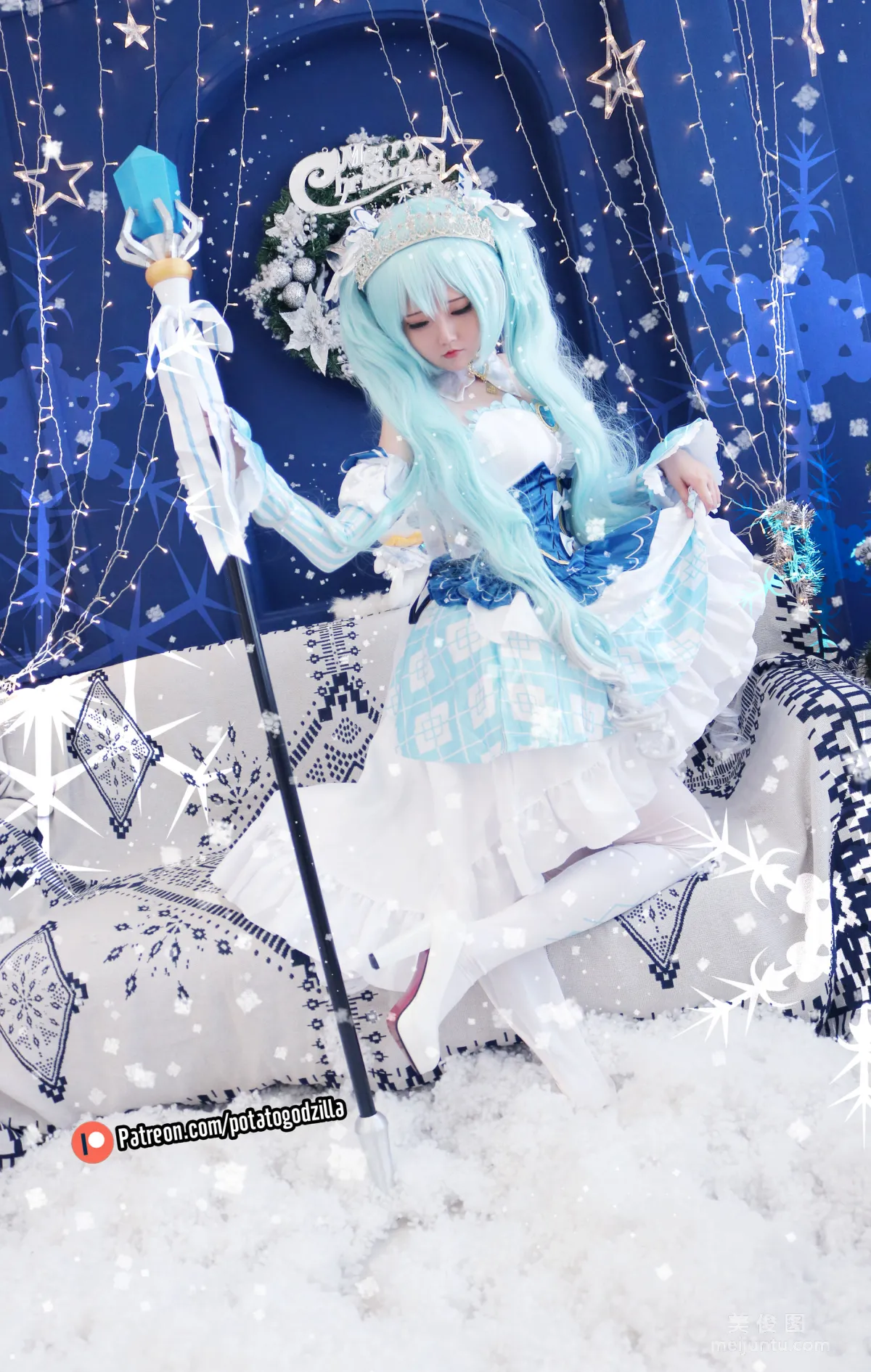 Coser Girl Potato Godzilla - Snow Miku photo 5