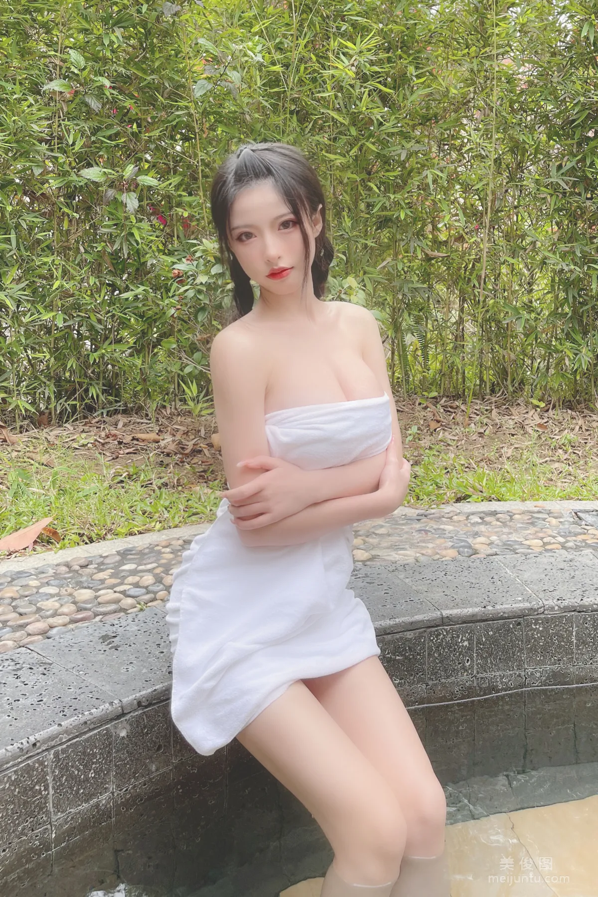 [Cosplay] Beauty Qingshui Younai - Hot Spring Bath Towel photo 3