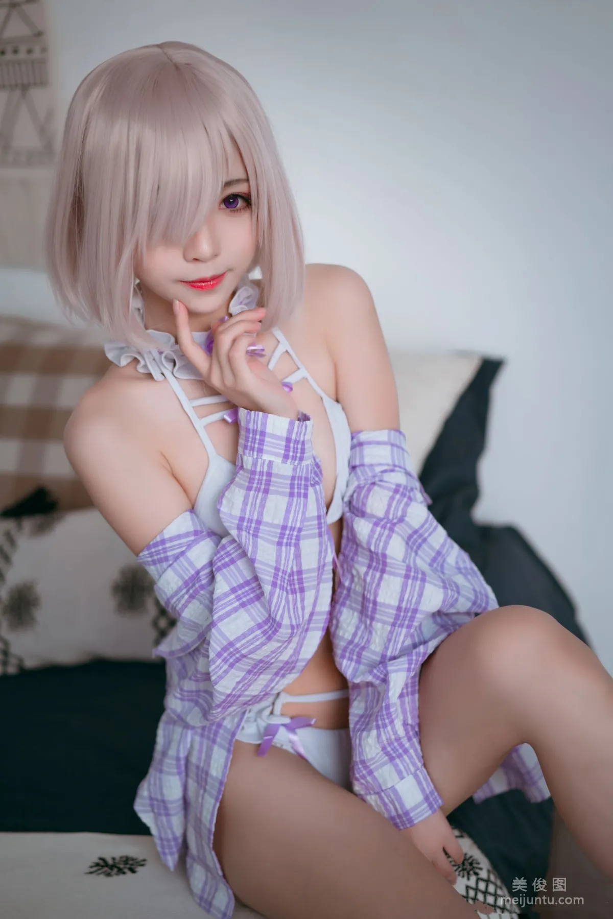 [Cosplay Collection] Dada Juanjuan Xiaojuan - White Lingerie Photo Set photo 6