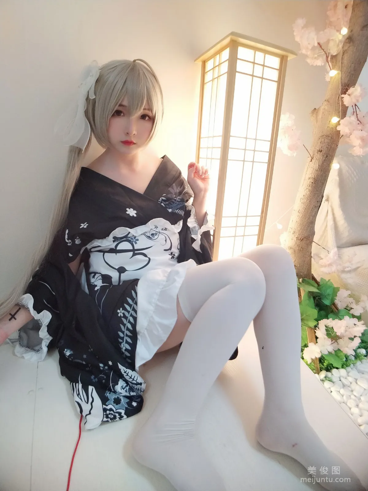 [Cos Welfare] Guchuan kagura - Qiongmei Kimono photo 11