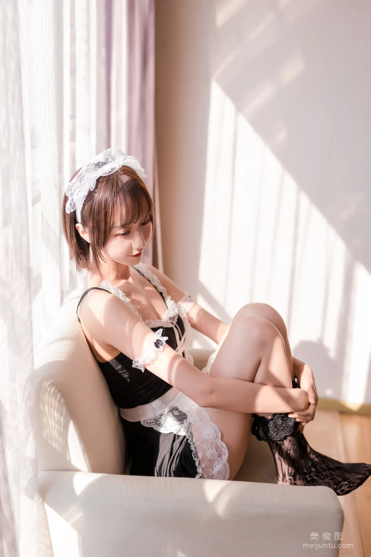 Cute Girl Mu Mianmian OwO - School Swimsuit + Gymnastics Uniform + Maid Photo Set photo 19