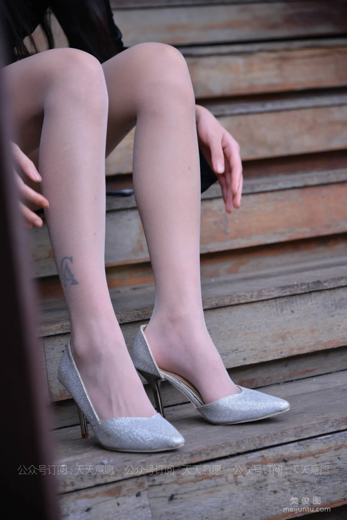 [IESS] Silk Enjoyer 793: Xiao Xiao, Black Lace-Up on the Stairs photo 71