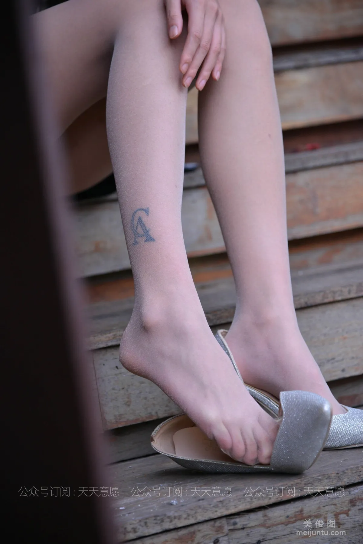 [IESS] Silk Enjoyer 793: Xiao Xiao, Black Lace-Up on the Stairs photo 73