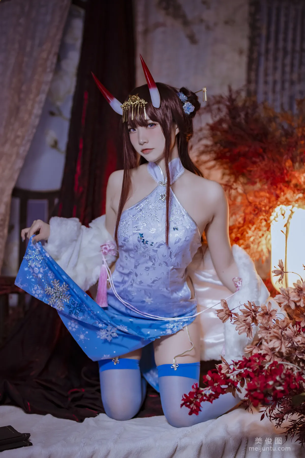 人气Coser二佐Nisa - 碧蓝航线 能代旗袍 写真套图10