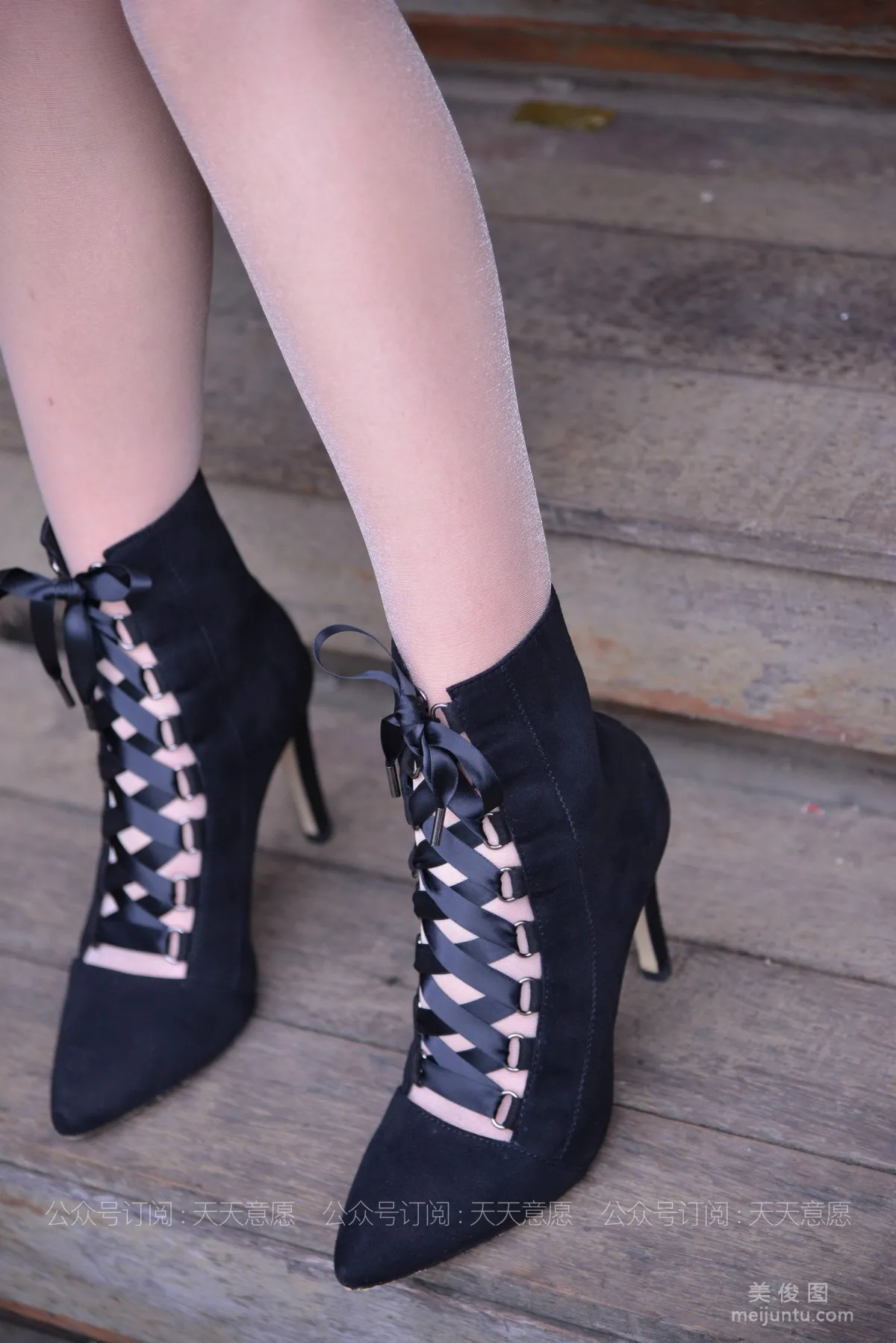 [IESS] Silk Enjoyer 793: Xiao Xiao, Black Lace-Up on the Stairs photo 67