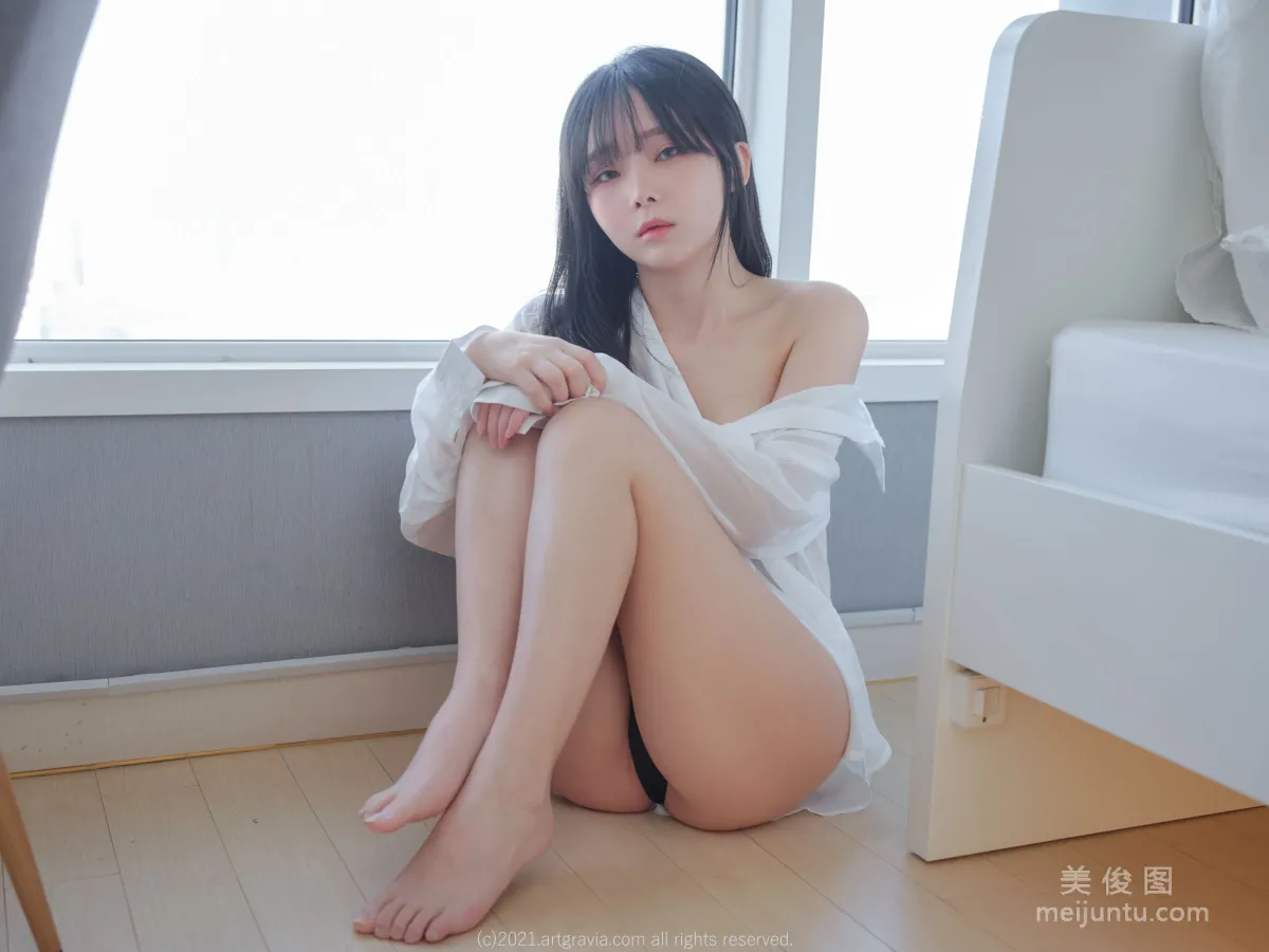 [ARTGRAVIA] VOL.261 Ming Sunha, White Shirt Girlfriend Home Temptation photo 11