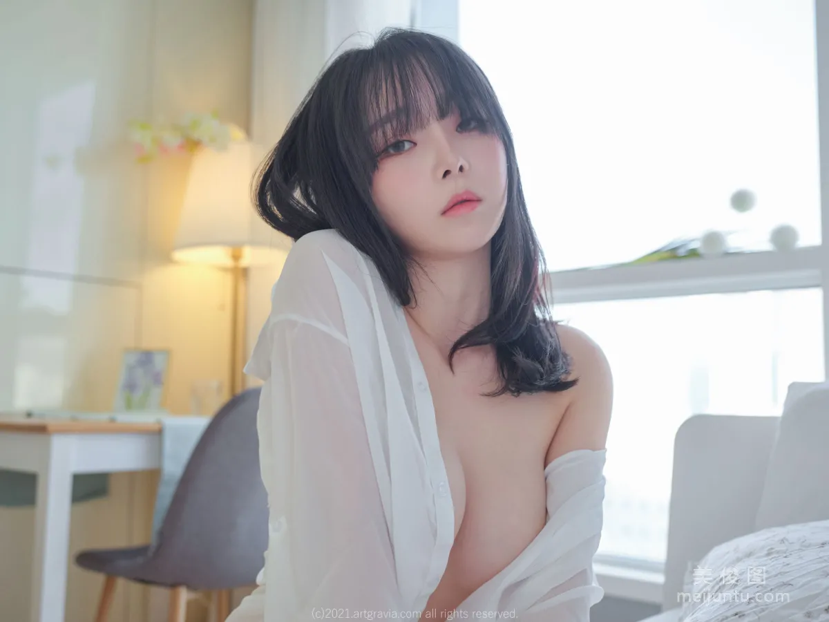 [ARTGRAVIA] VOL.261 Ming Sunha, White Shirt Girlfriend Home Temptation photo 14