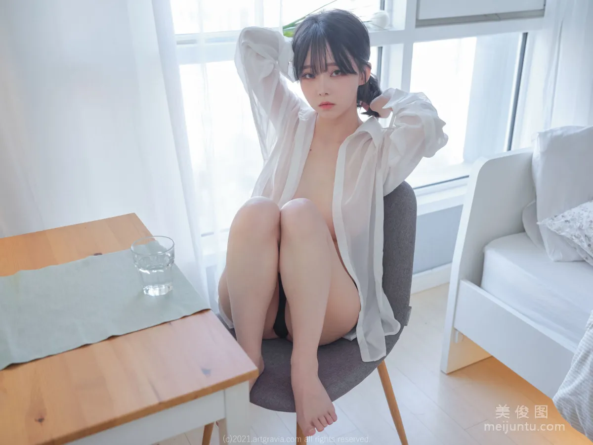 [ARTGRAVIA] VOL.261 Ming Sunha, White Shirt Girlfriend Home Temptation photo 5