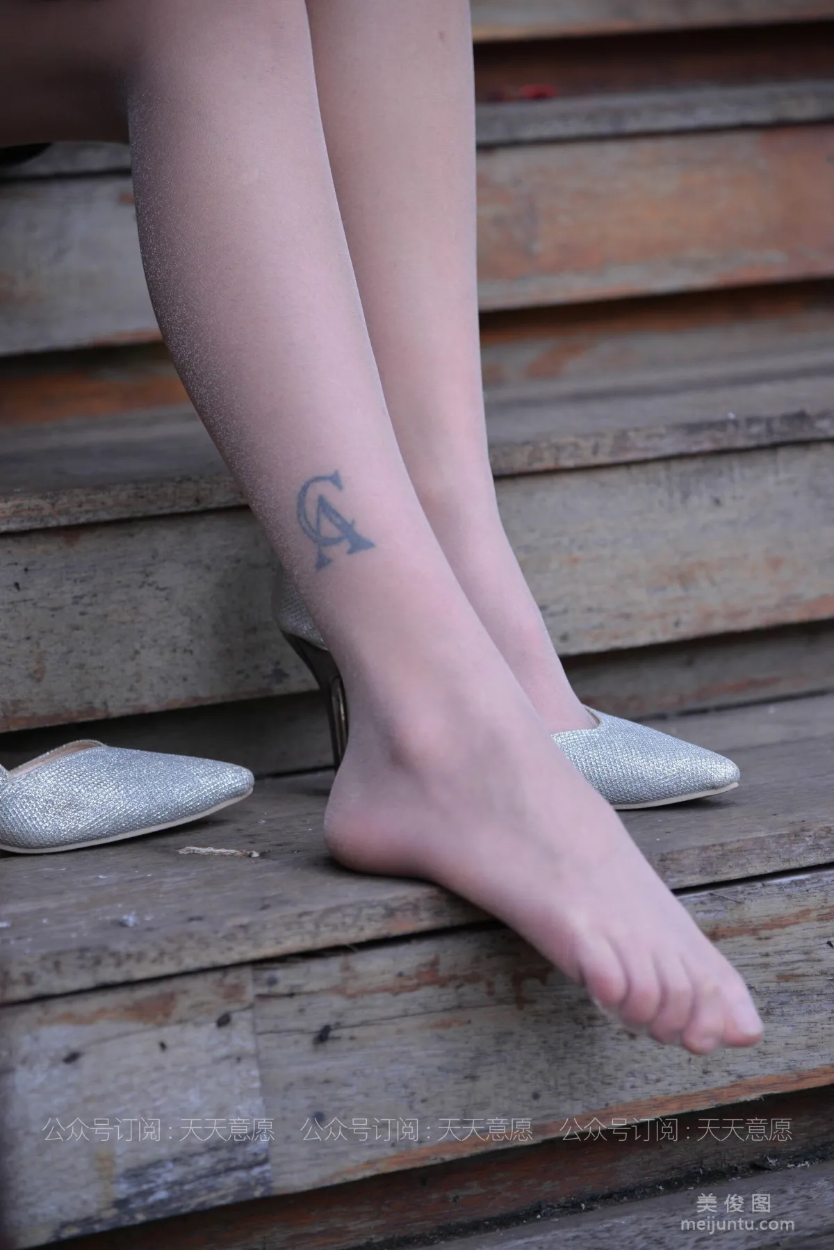 [IESS] Silk Enjoyer 793: Xiao Xiao, Black Lace-Up on the Stairs photo 74