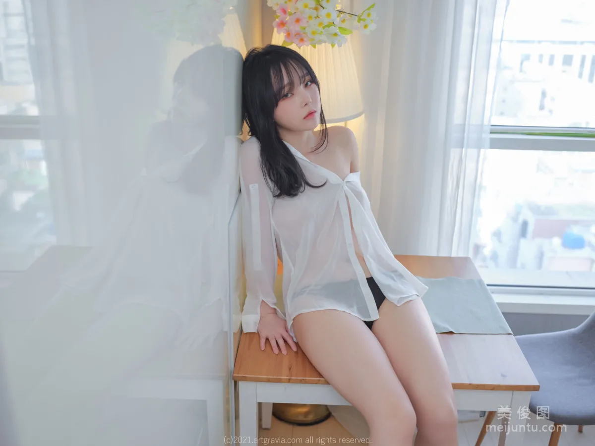 [ARTGRAVIA] VOL.261 Ming Sunha, White Shirt Girlfriend Home Temptation photo 10