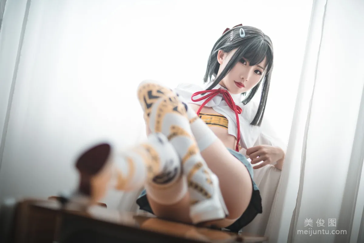 Cute Popular Coser Mianbing Xianer, Short School Uniform and Tape Photo Set photo 8