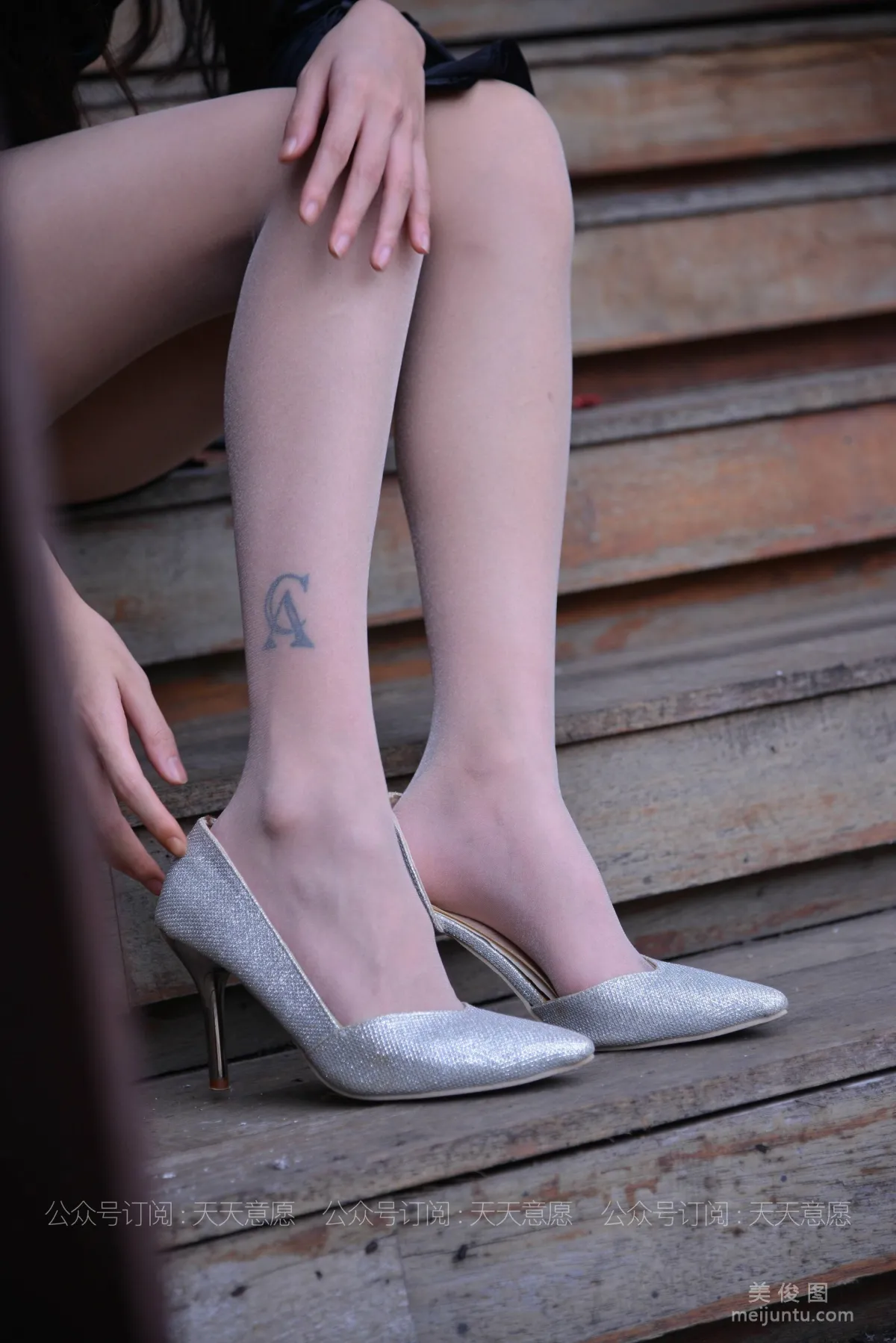 [IESS] Silk Enjoyer 793: Xiao Xiao, Black Lace-Up on the Stairs photo 72
