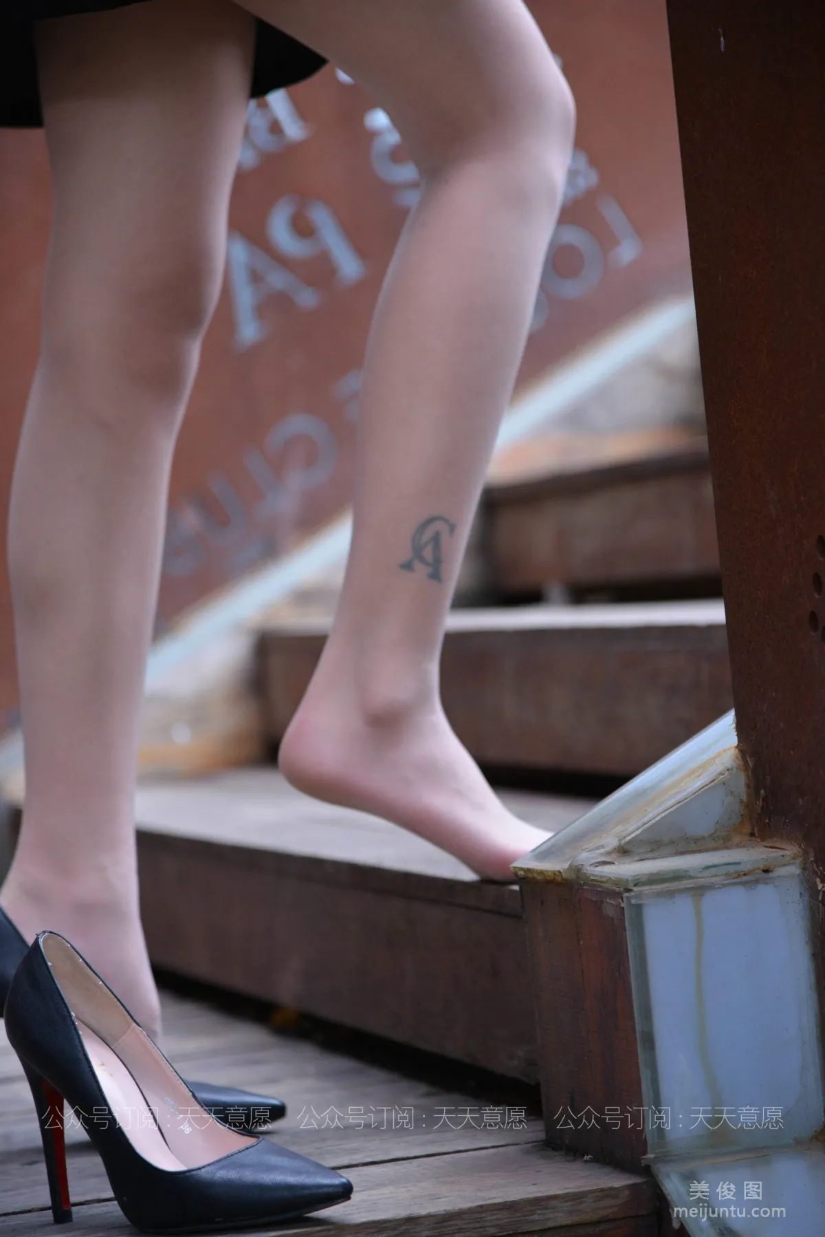 [IESS] Silk Enjoyer 793: Xiao Xiao, Black Lace-Up on the Stairs photo 43