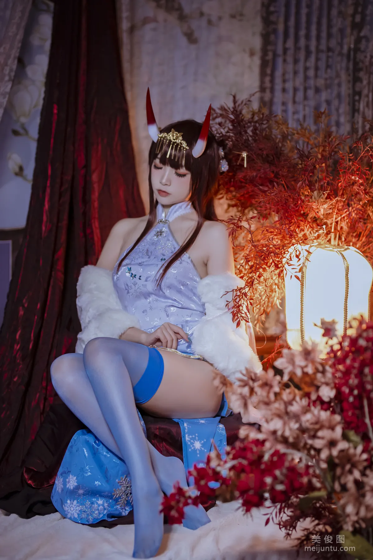 人气Coser二佐Nisa - 碧蓝航线 能代旗袍 写真套图6