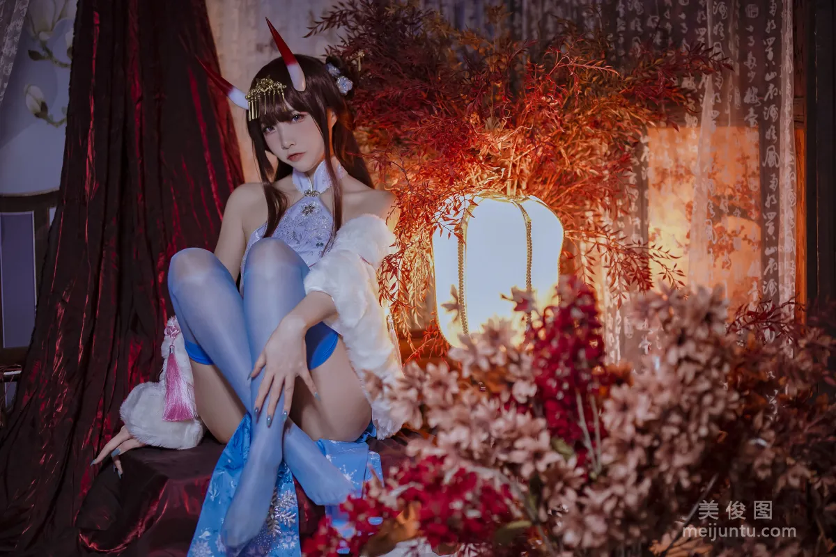 人气Coser二佐Nisa - 碧蓝航线 能代旗袍 写真套图8
