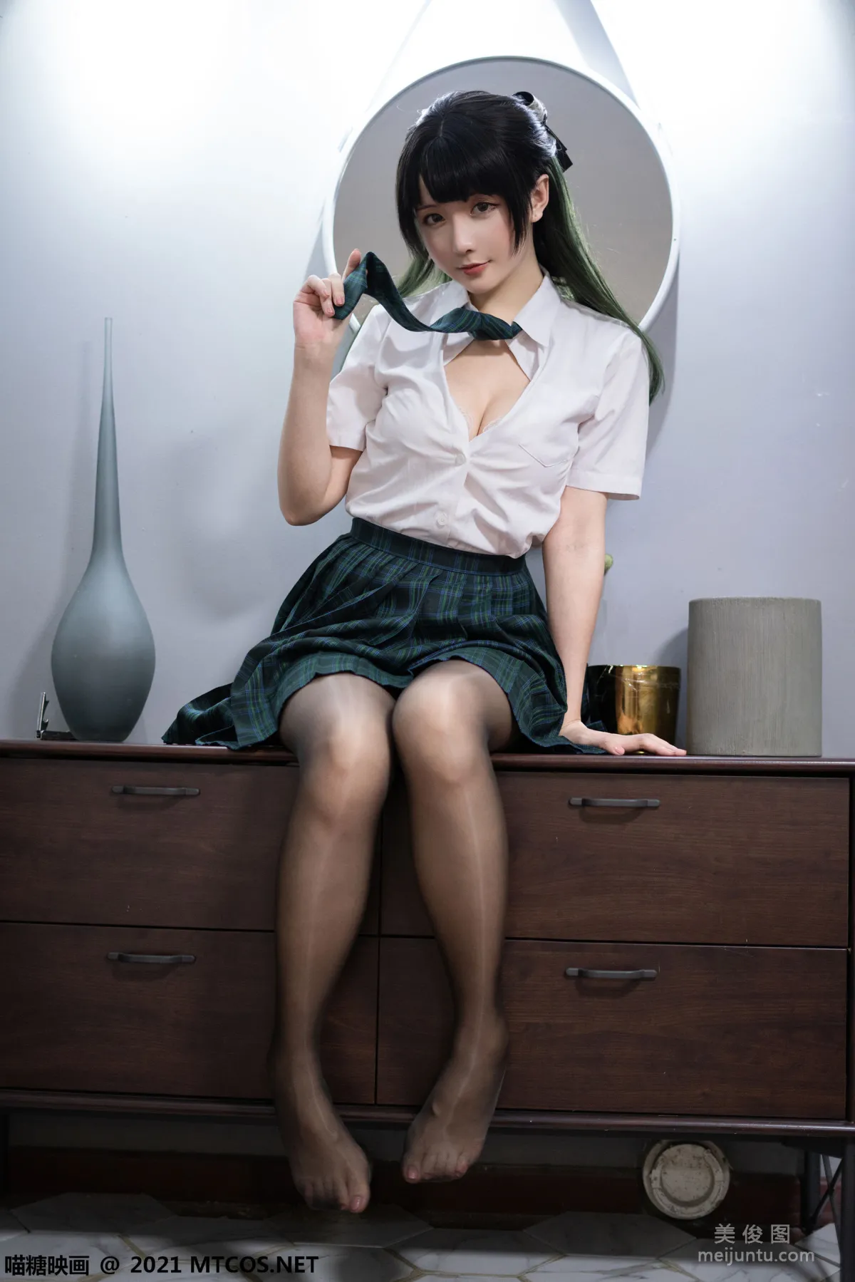 [喵糖映画] VOL.435 绿色JK 套图20