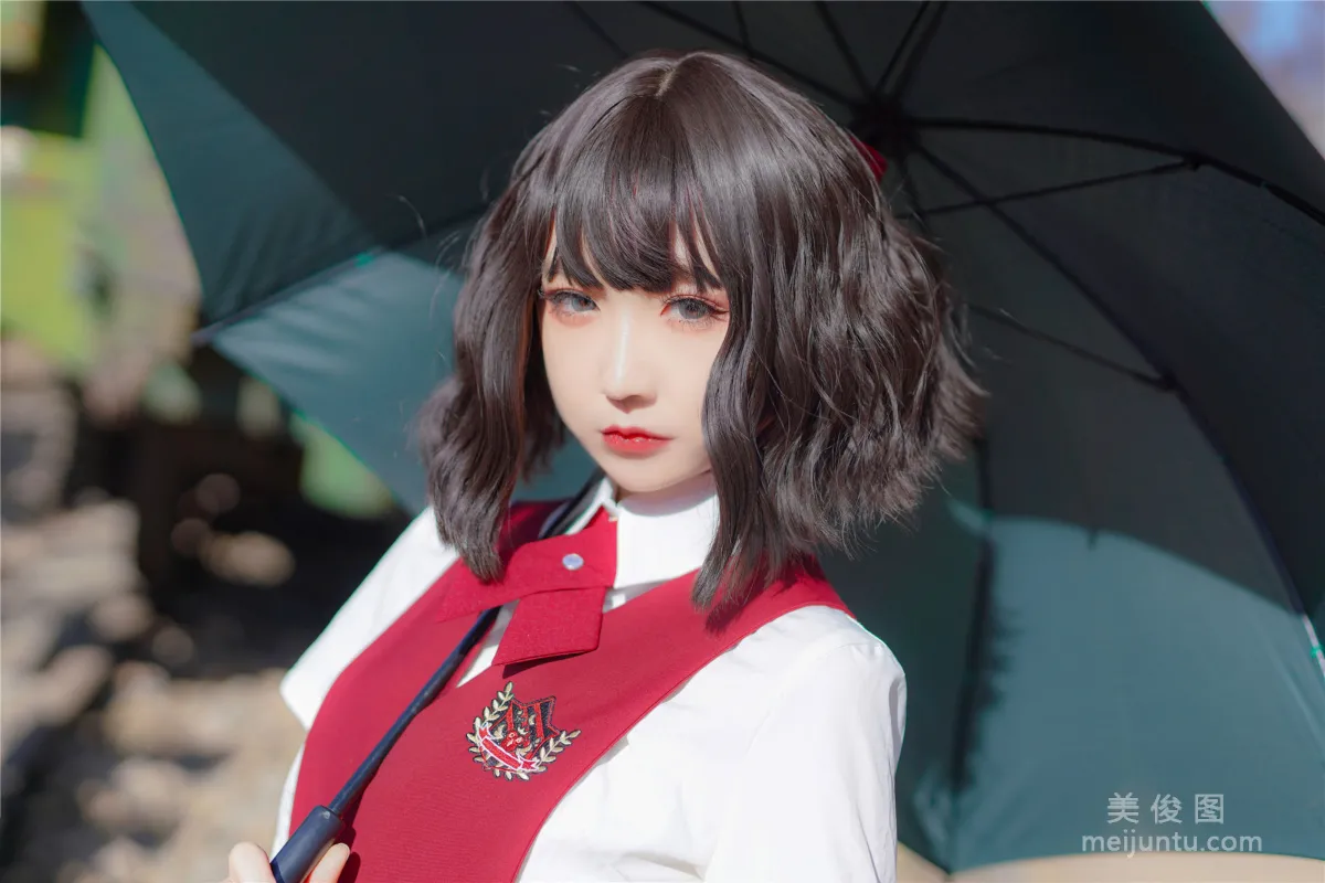 [喵糖映畫] VOL.444 紅色JK裙 套圖 38