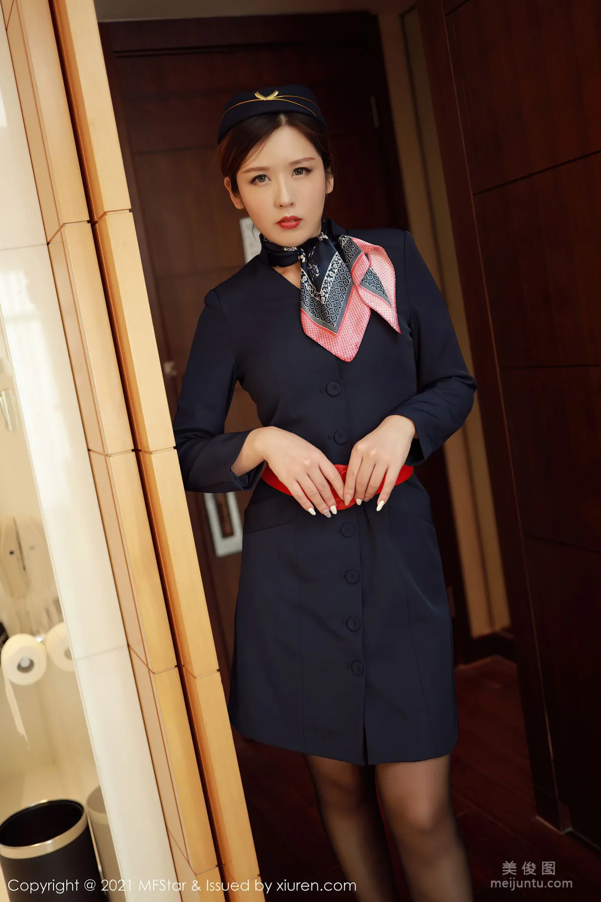 [模范学院MFStar] VOL.437 lsabelle贵贵 - 黑色空乘职业制服8