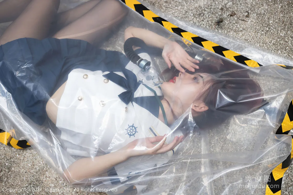 [XiuRen] No.3095 A Zhu - Black Stockings Uniform Patient Rescue photo 2