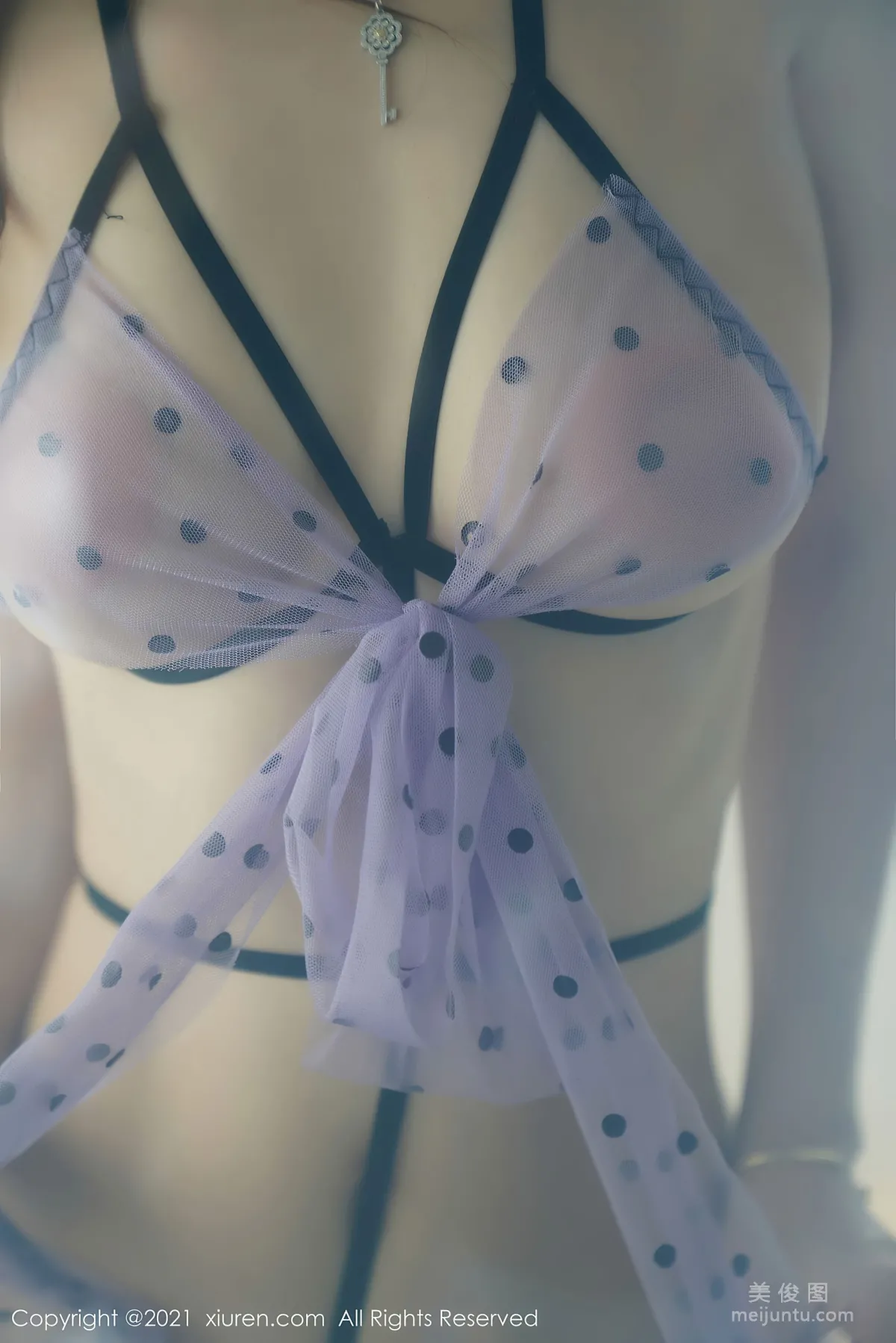 [XiuRen] No.3018 Zhang Yumeng - Purple Lingerie Series photo 34