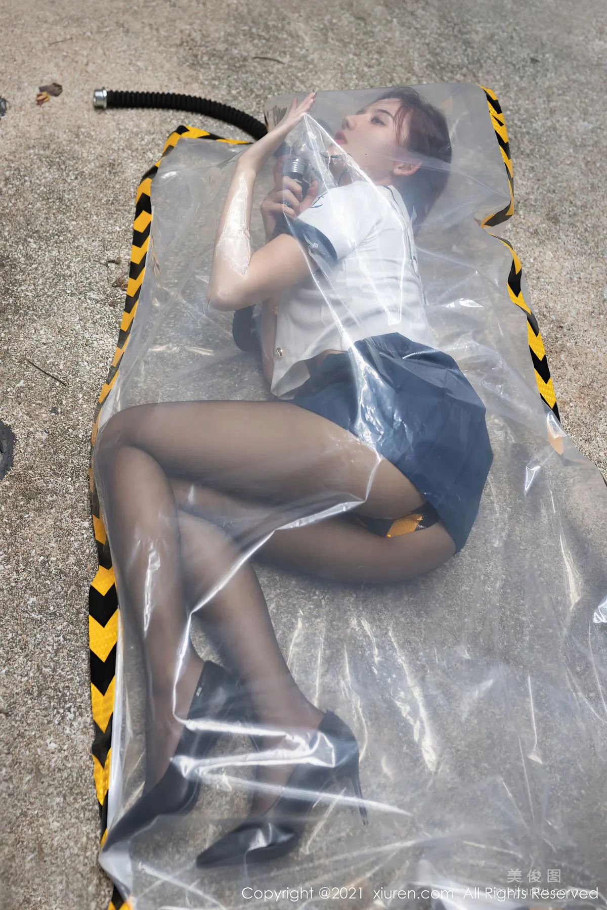 [XiuRen] No.3095 A Zhu - Black Stockings Uniform Patient Rescue photo 3