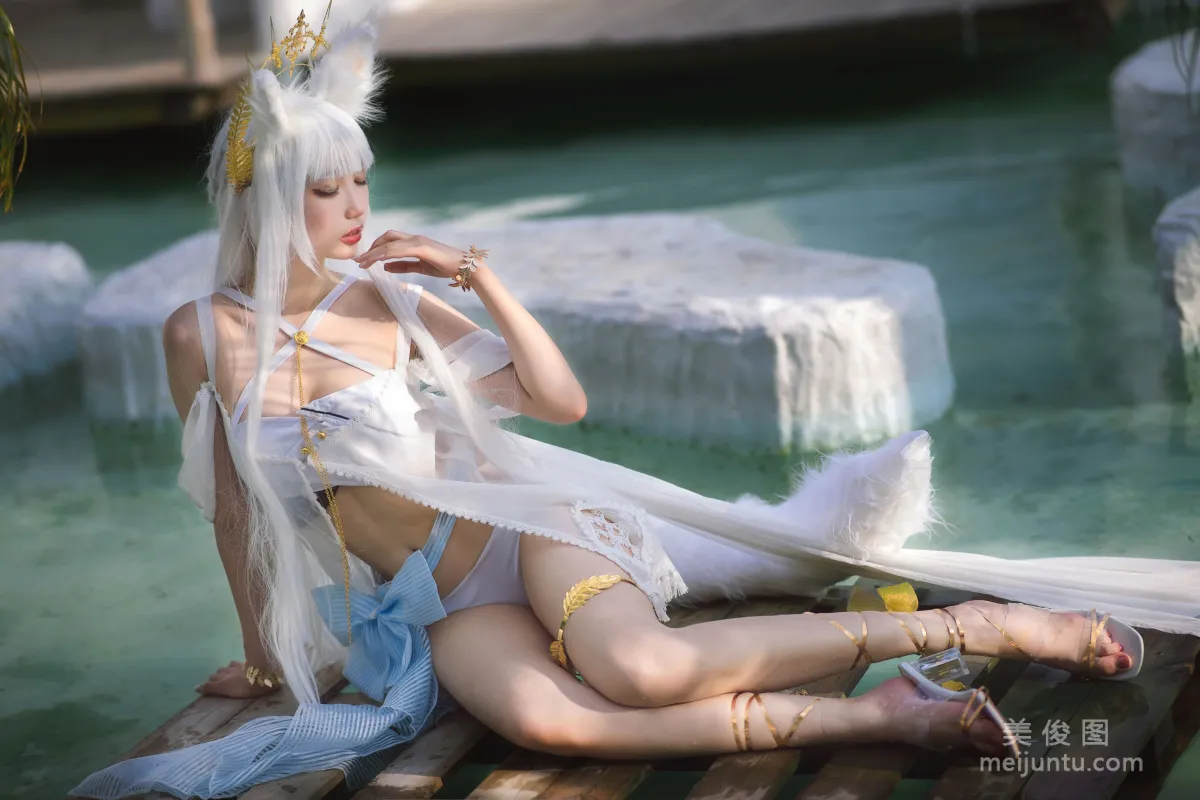 [COS Welfare] Zhouji Shike Aitu Tu - Platinum Swimsuit photo 15