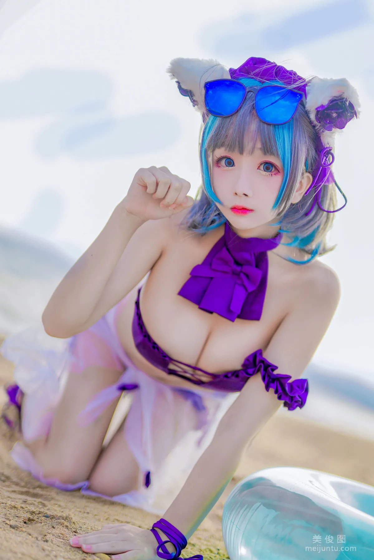 [COS Bonus] Ri Naijiao - Cheshire Cat Swimsuit photo 8