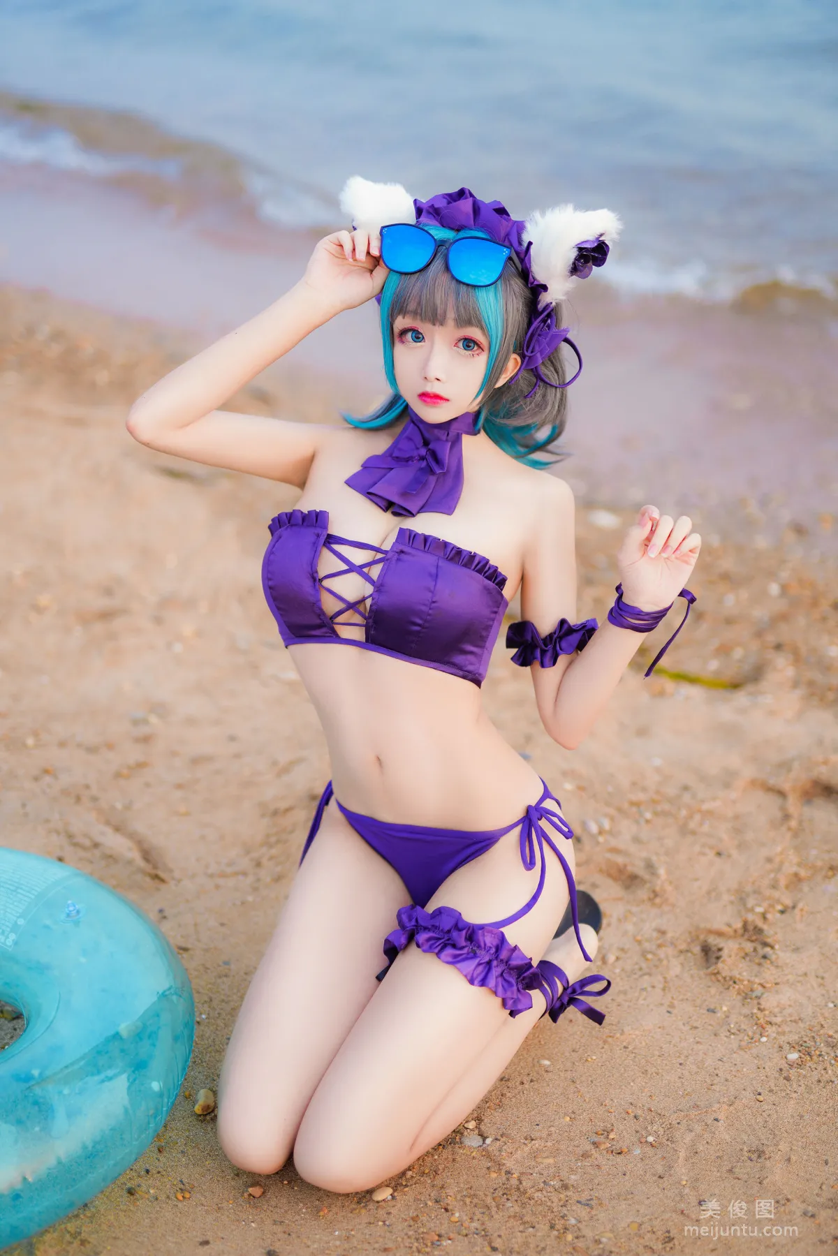 [COS Bonus] Ri Naijiao - Cheshire Cat Swimsuit photo 30
