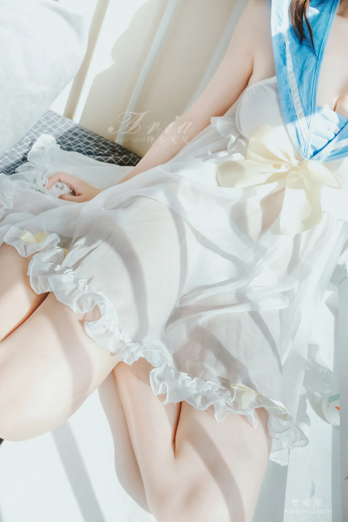 [COS福利] 神本无尾_Aria - 蓝色睡裙9