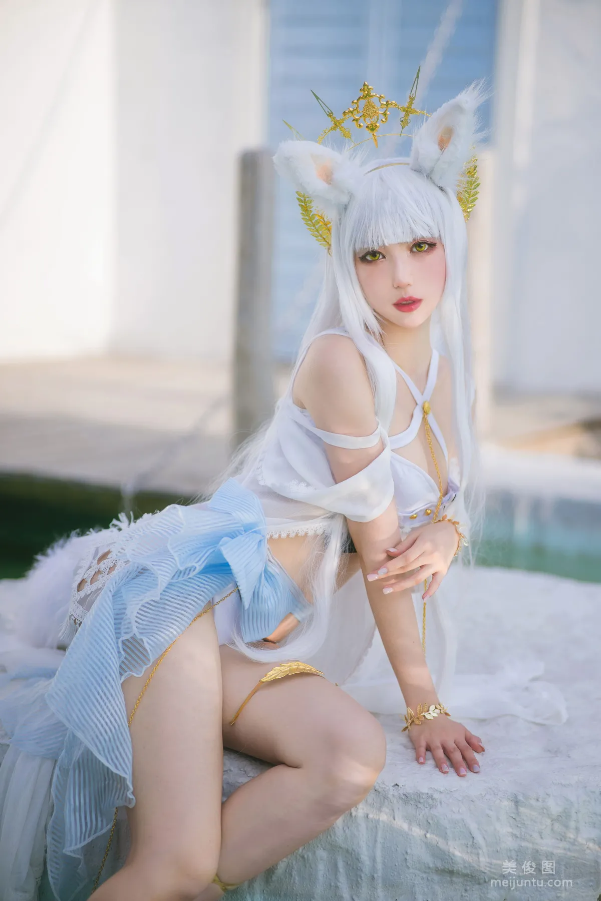 [COS Welfare] Zhouji Shike Aitu Tu - Platinum Swimsuit photo 12