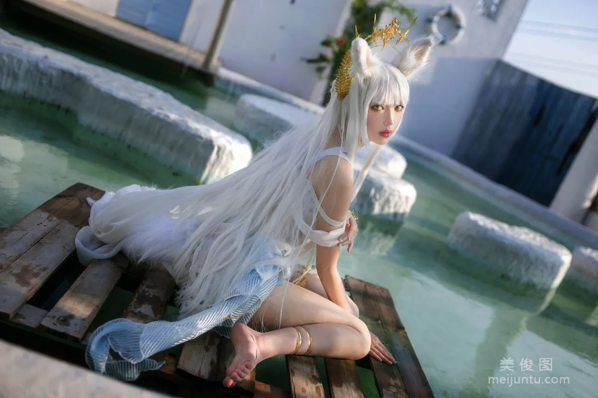[COS Welfare] Zhouji Shike Aitu Tu - Platinum Swimsuit photo 19