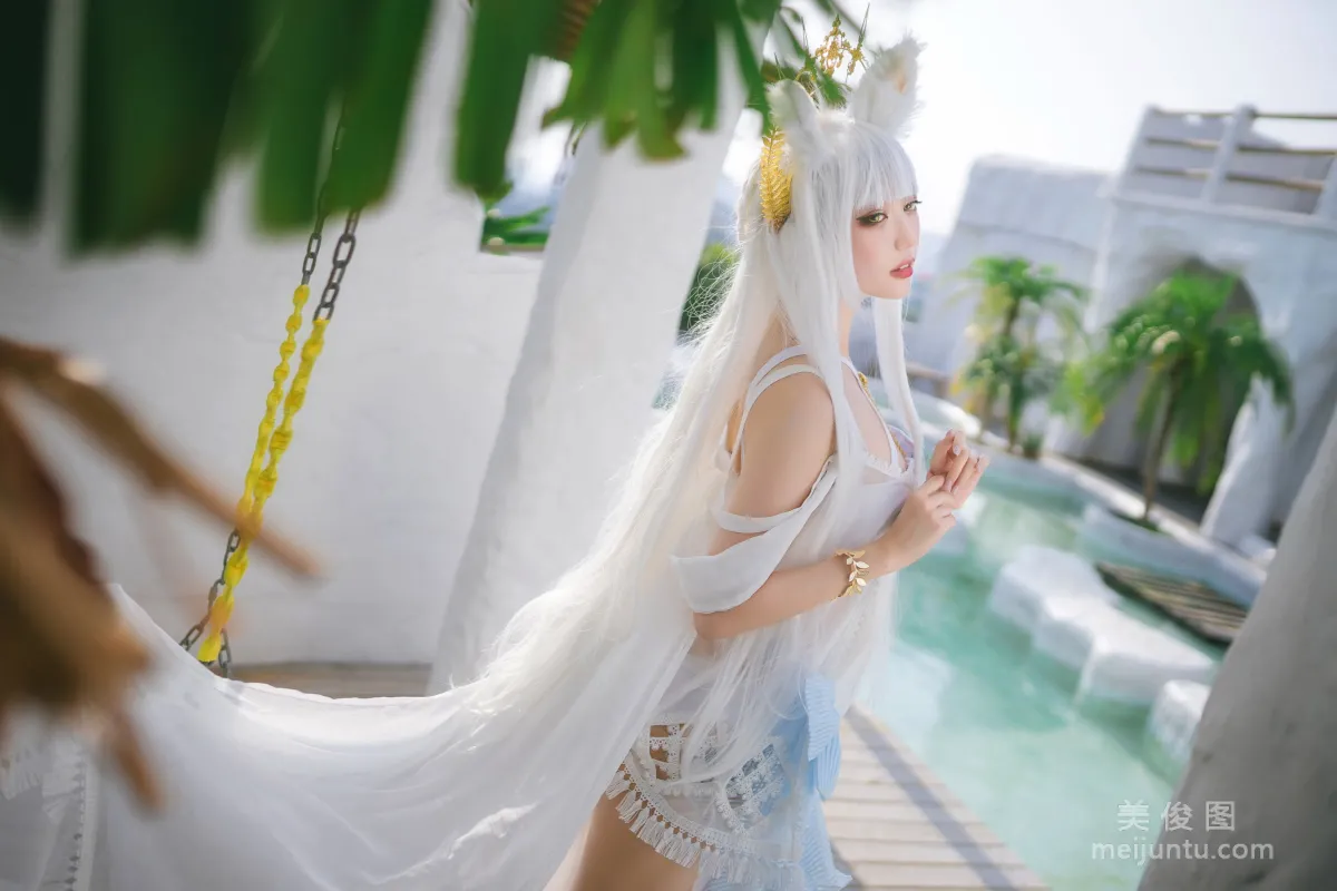 [COS Welfare] Zhouji Shike Aitu Tu - Platinum Swimsuit photo 6
