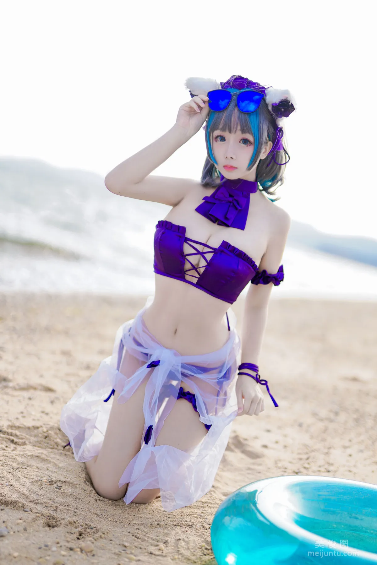 [COS Bonus] Ri Naijiao - Cheshire Cat Swimsuit photo 7