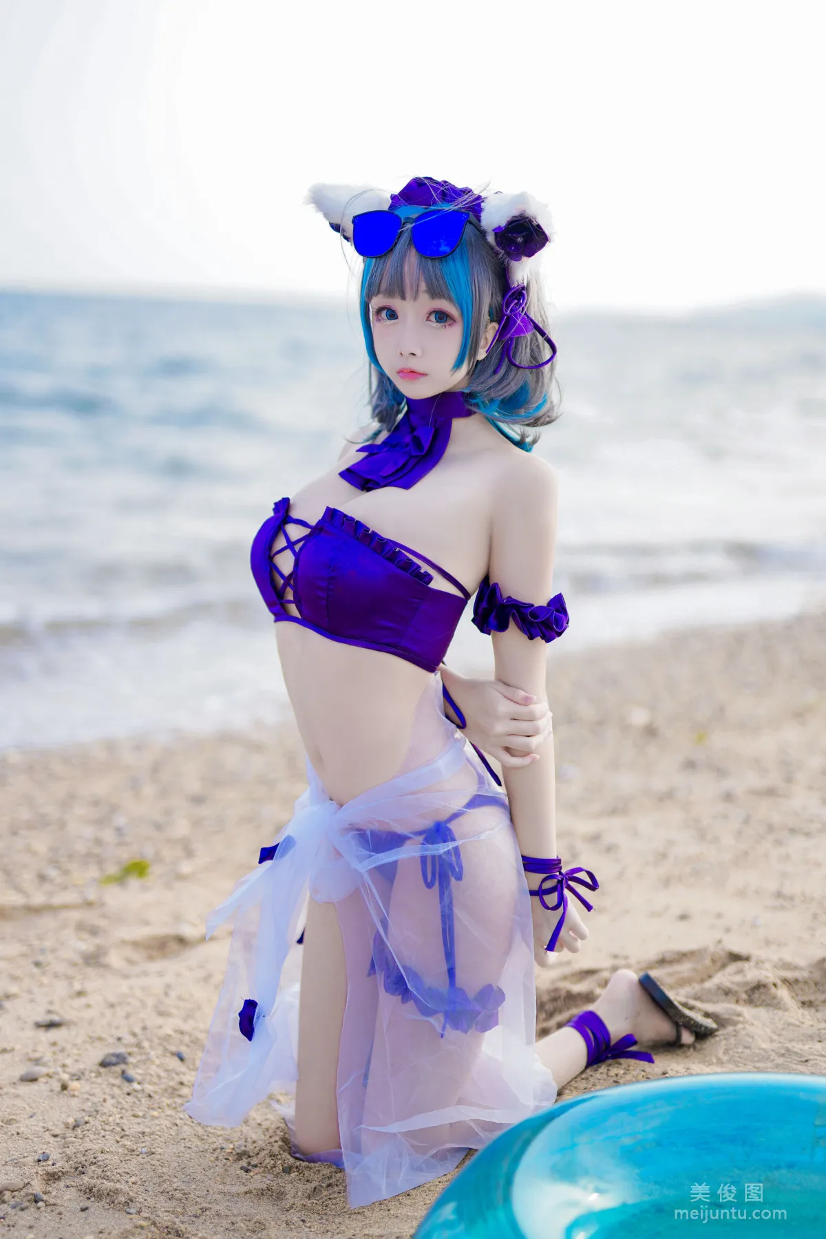 [COS Bonus] Ri Naijiao - Cheshire Cat Swimsuit photo 9