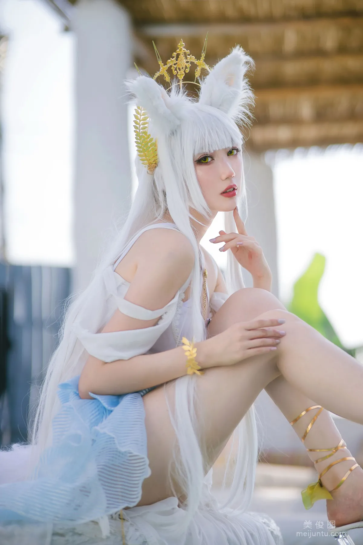 [COS Welfare] Zhouji Shike Aitu Tu - Platinum Swimsuit photo 11