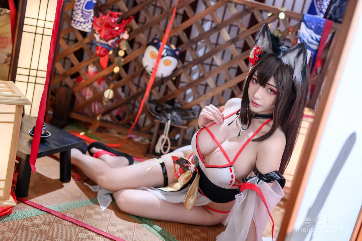 [COS Fan Service] Wenmei Bujiang Daoli - Amagi Swimsuit photo 8