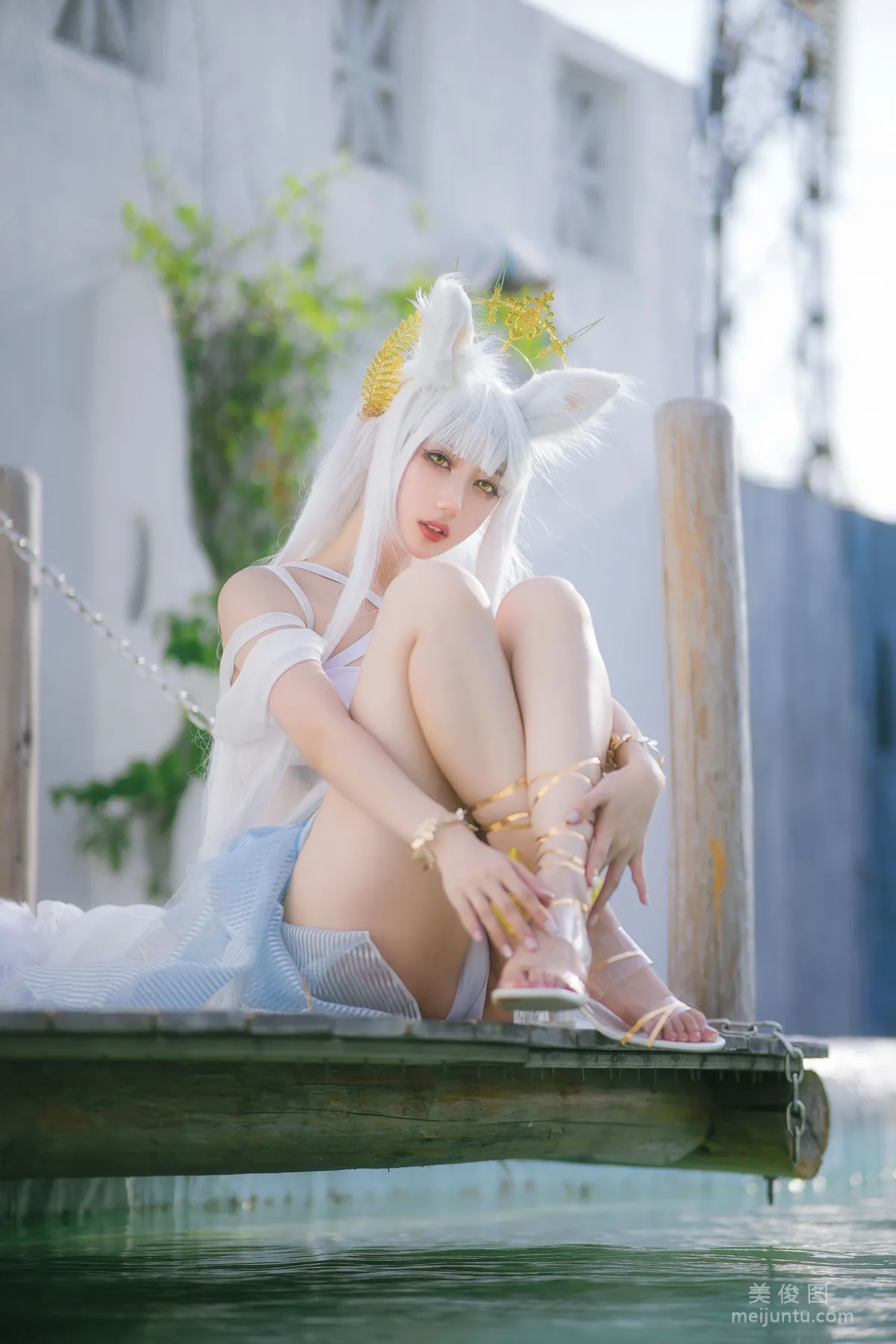 [COS Welfare] Zhouji Shike Aitu Tu - Platinum Swimsuit photo 9